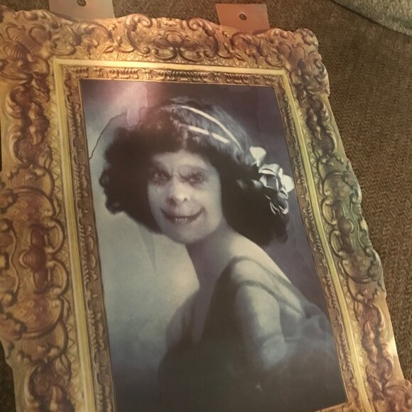 Halloween Decorations Lot Wreath Boo Sign Scary Photo Witch Bow Skulls & More - Picture 9 of 9